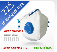 22,72 € les 10 masques FFP2 à valve